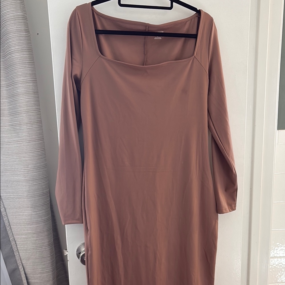 Wild Fable Long Sleeve Dress in Warm Brown